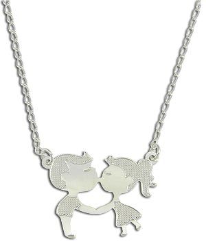 Gargantilha folheada a prata c/ pingente em forma de um casa